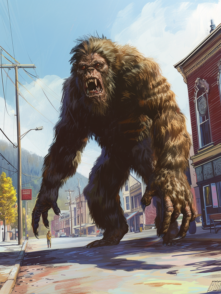 large angry ape like creature