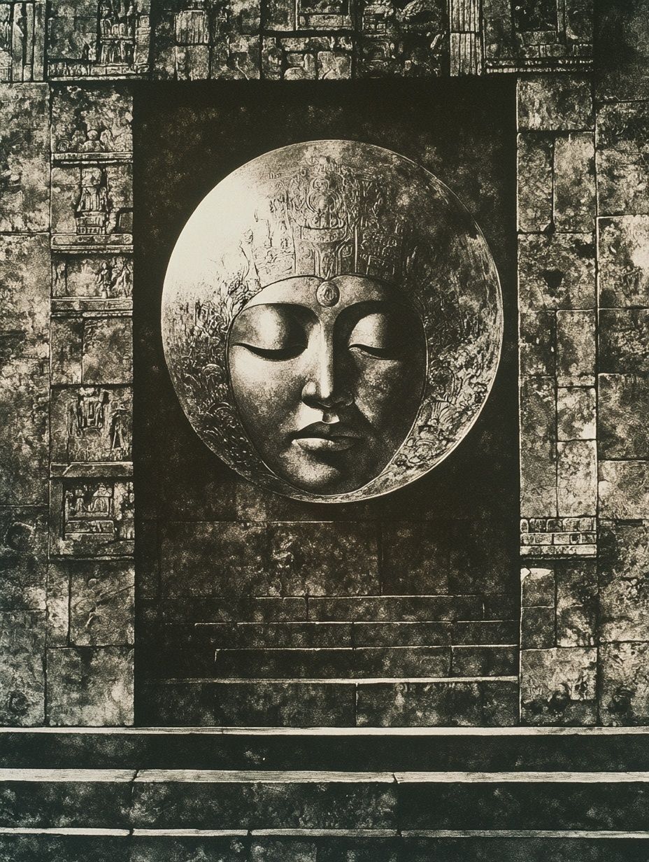 ancient Incan silver moon goddess