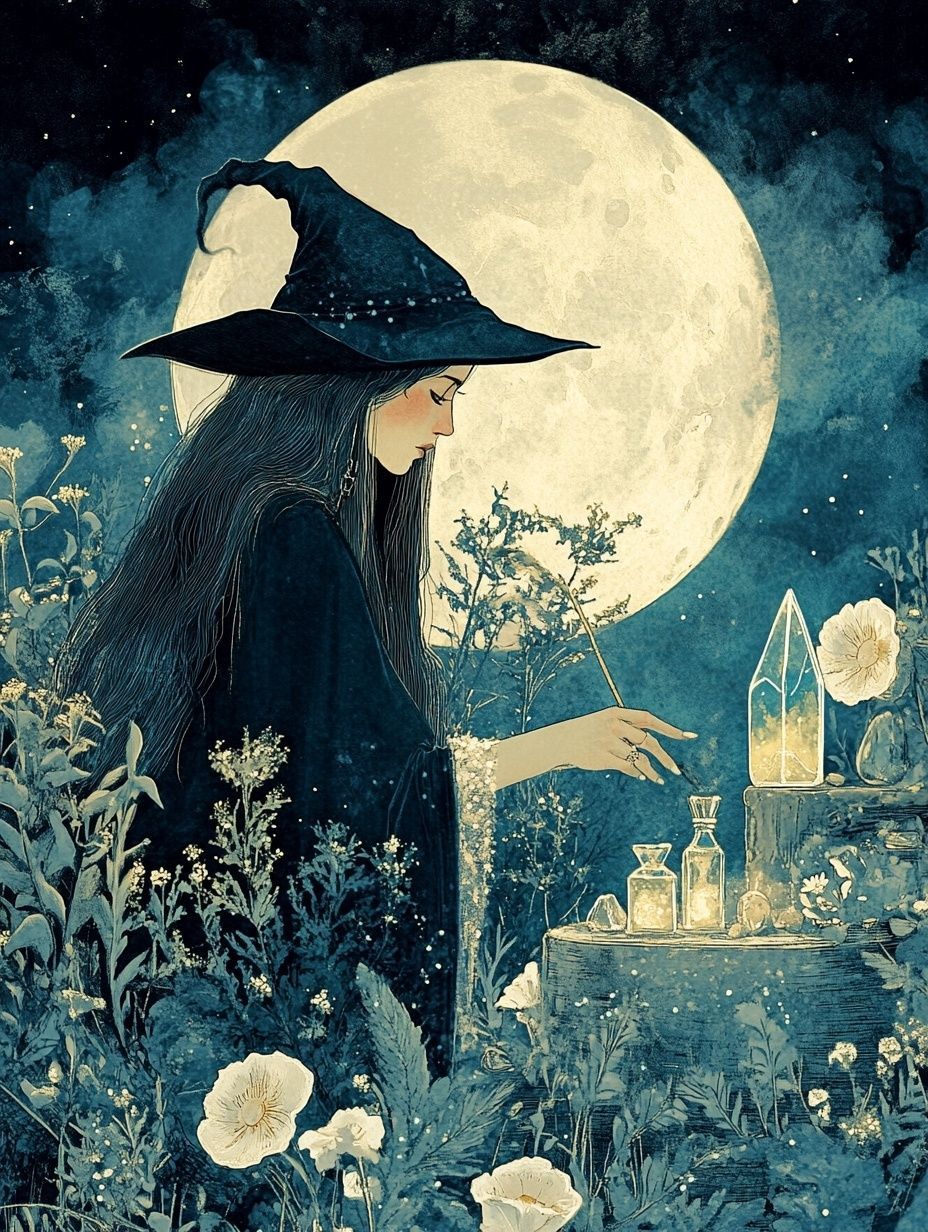 modern witch moon altar full moon