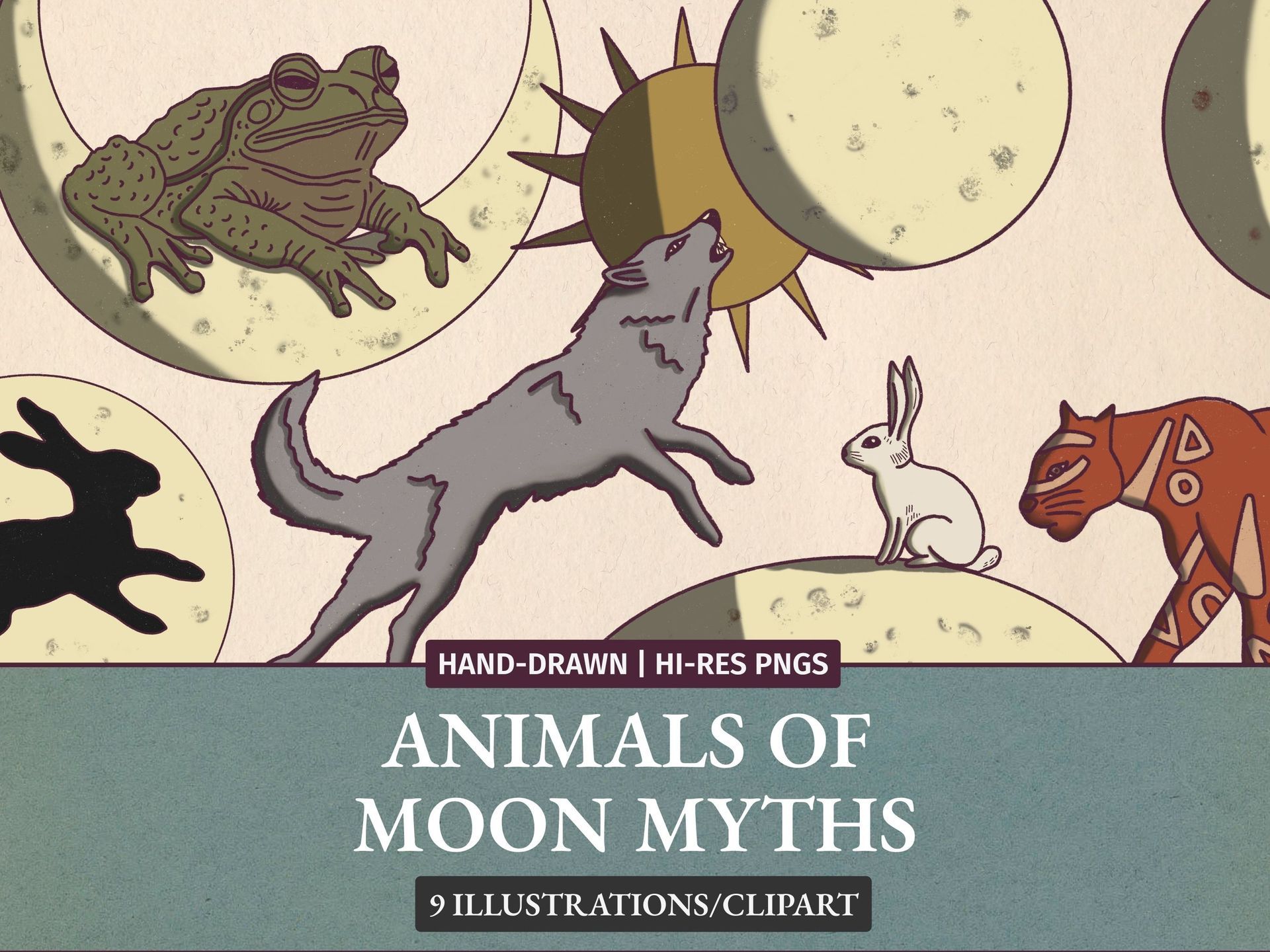 vintage style clipart illustrations