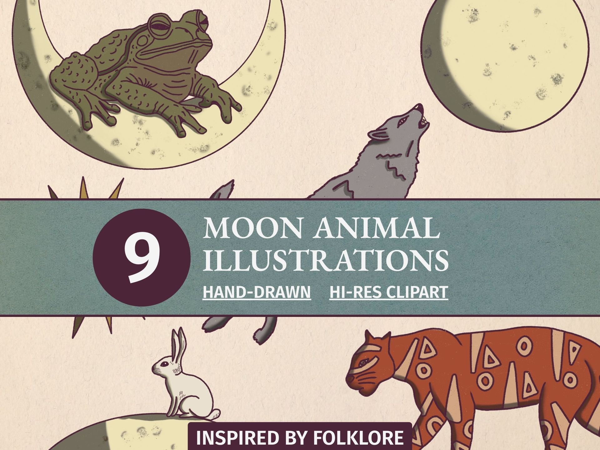 vintage style clipart illustrations