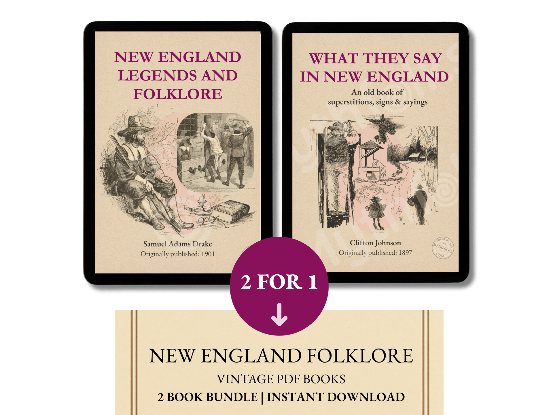 vintage style image showing old books on a tablet