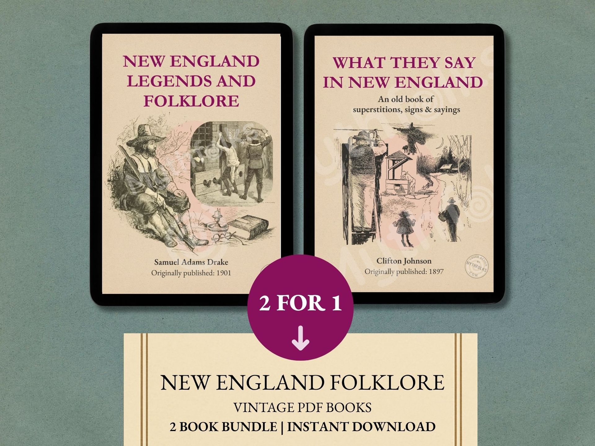 vintage style image showing old books on a tablet