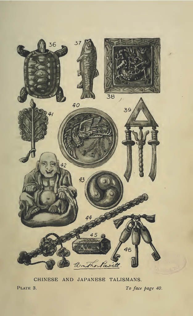 various illustrations of talismans