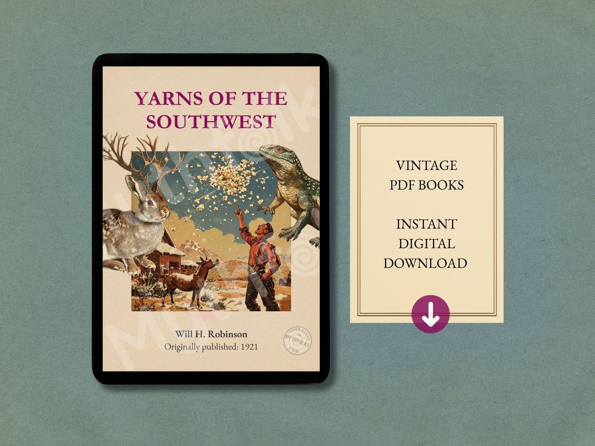vintage style image showing old book on a tablet