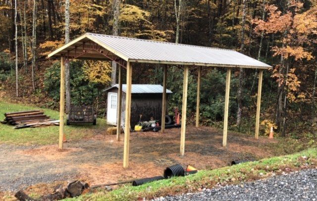 Open-style Small Carports ─ Canton, North Carolina ─ Shane Willis Construction