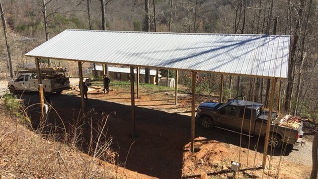 New Build Open-style Carports ─ Canton, North Carolina ─ Shane Willis Construction