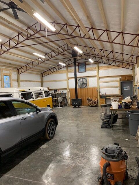 Big Garage with Metal Trusses ─ Canton, North Carolina ─ Shane Willis Construction