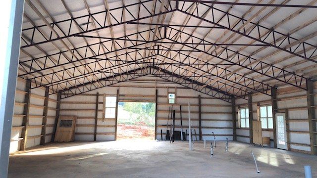 Metal Trusses for Garage ─ Canton, North Carolina ─ Shane Willis Construction