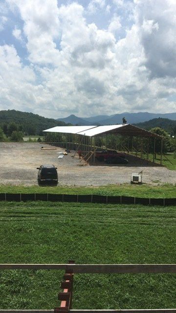 Open-style Garage in Repair ─ Canton, North Carolina ─ Shane Willis Construction