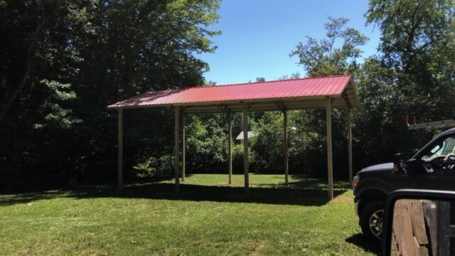Open-style with Red Roof ─ Canton, North Carolina ─ Shane Willis Construction