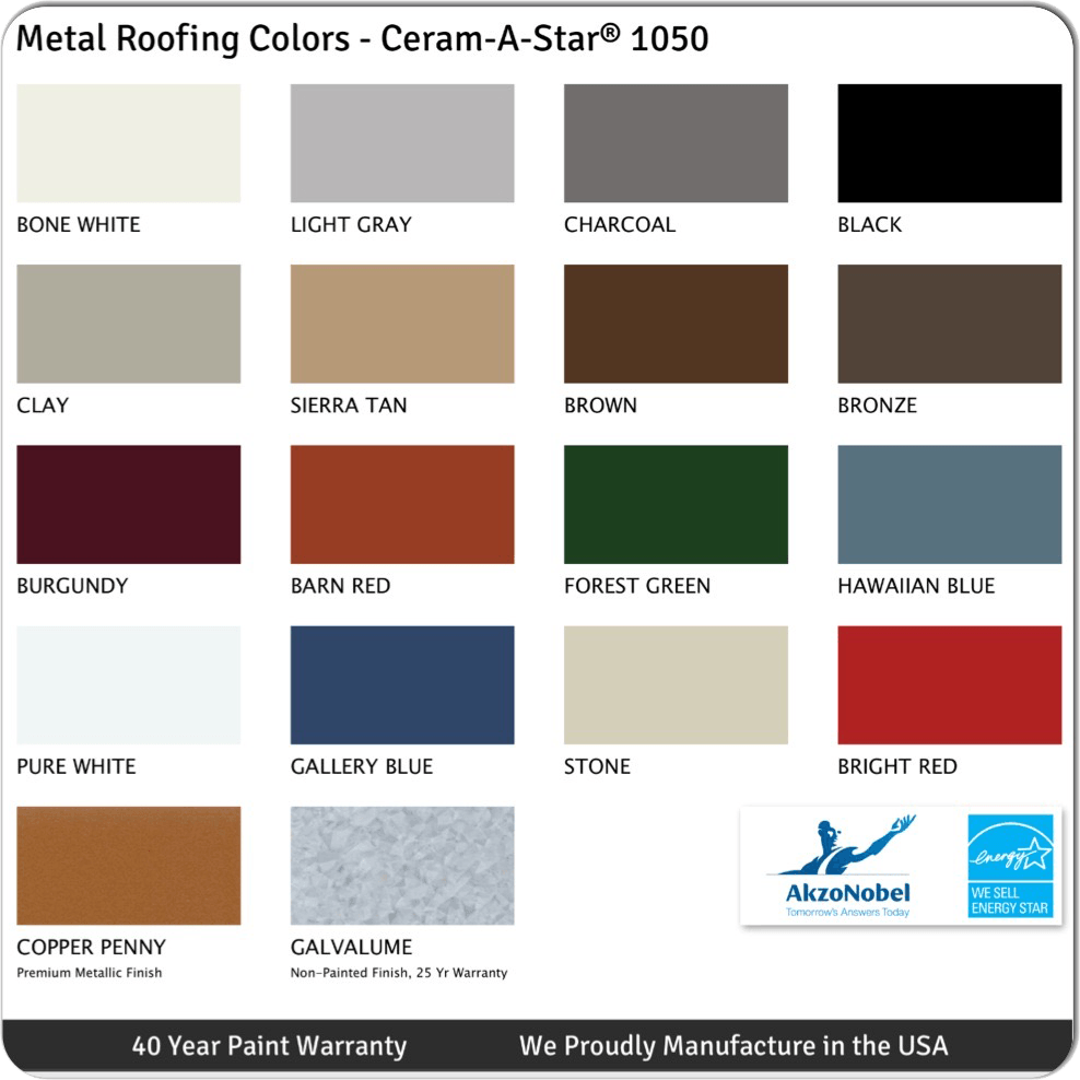 Color Chart ─ Canton, North Carolina ─ Shane Willis Construction