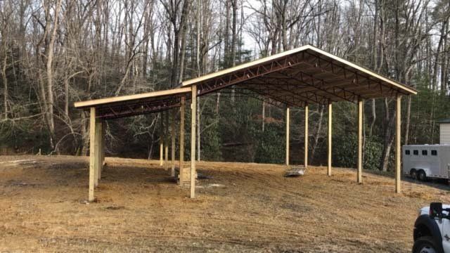 Open-style Big and Small Carports ─ Canton, North Carolina ─ Shane Willis Construction