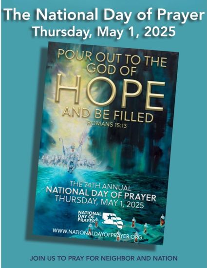 A poster for the national day of prayer on may 1 , 2025