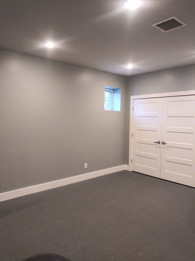 There is a window in the corner of the room.