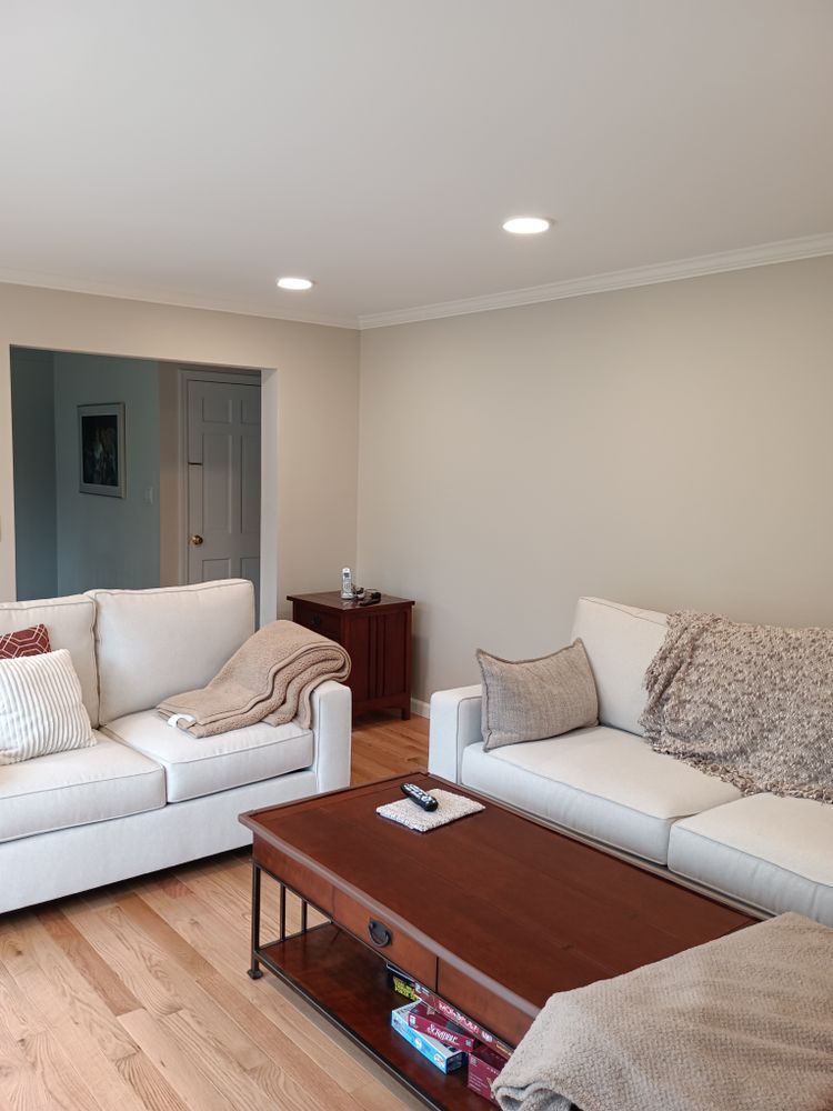 A living room with two couches and a coffee table.