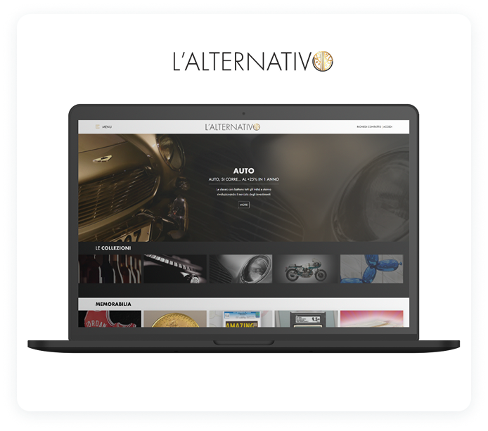 Un computer portatile con un sito web sullo schermo.