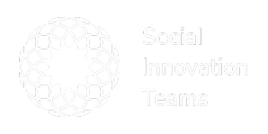 Un logo per un team di innovazione sociale con sfondo bianco.