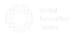 Un logo per un team di innovazione sociale con sfondo bianco.