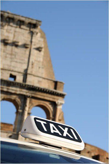 Rappresentazione servizio di taxi a Roma