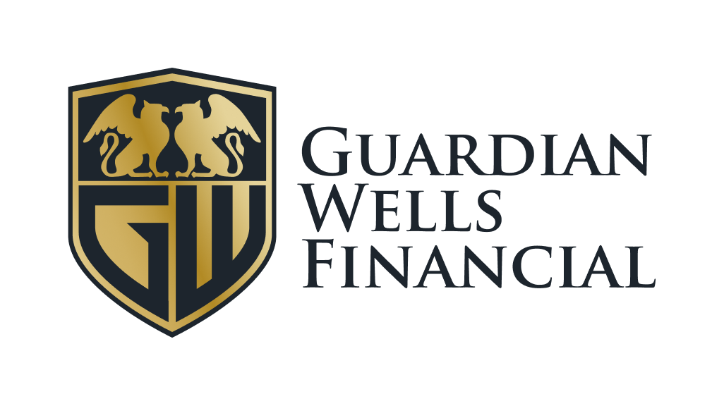 Guardian Wells Financial logo with gold emblem and black text.