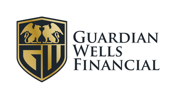 Guardian Wells Financial logo with gold emblem and black text.