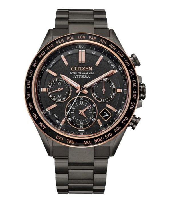 A man is wearing a silver watch on his wrist.