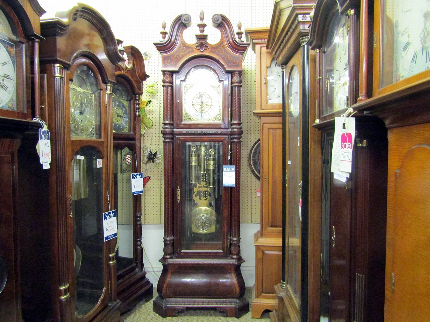 Row Of Grandfather Clocks | West Allis, WI | Hawkins Clock Center