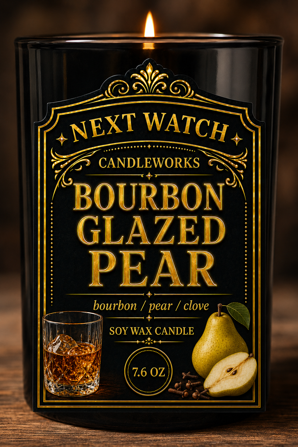 Bourbon Glazed Pear