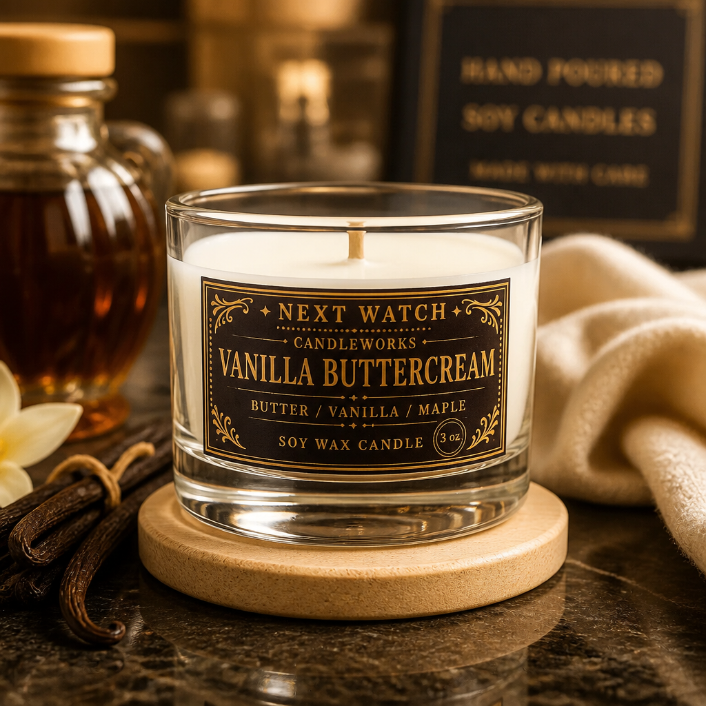 3 oz Vanilla Buttercream Scented Candle