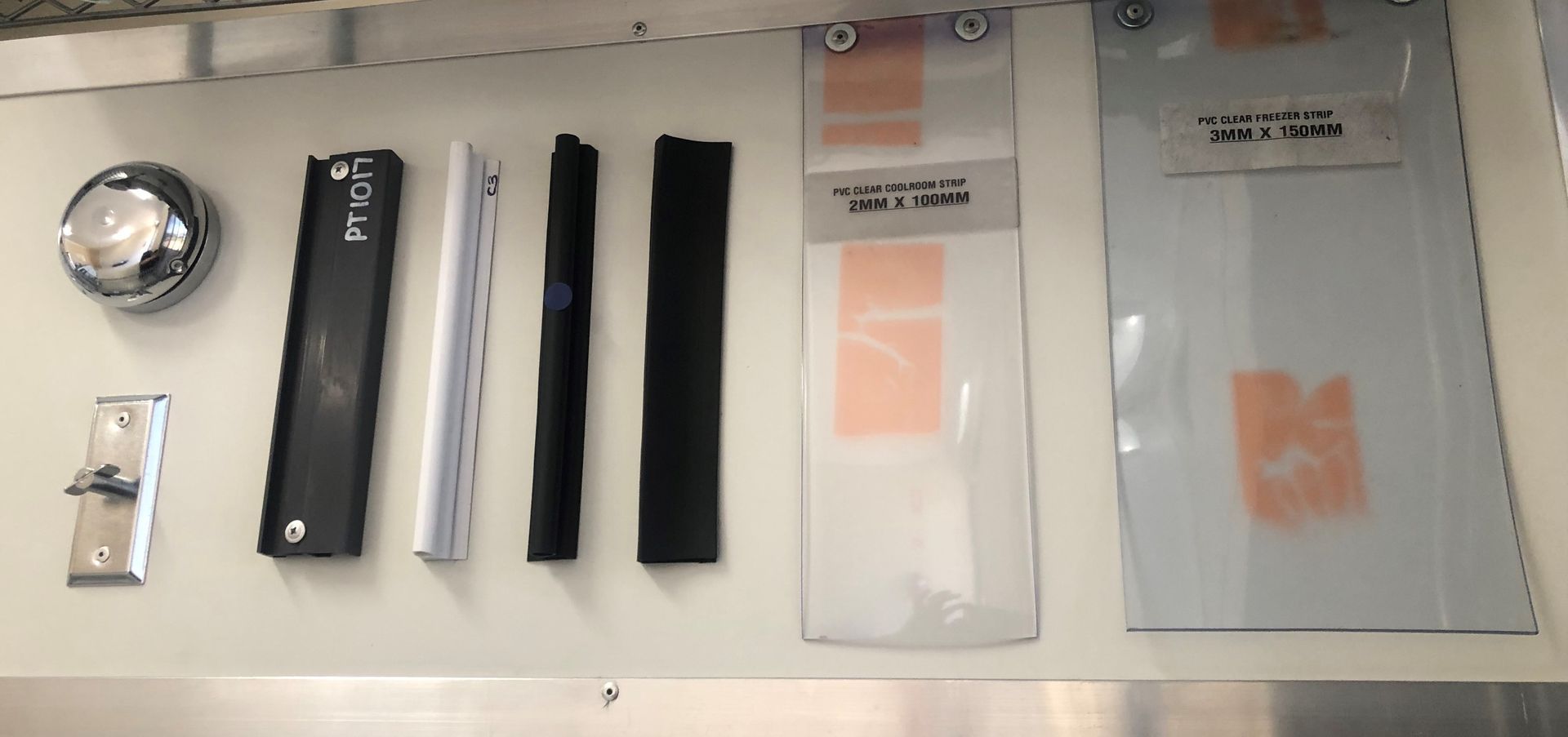 Door hardware for portable coolrooms