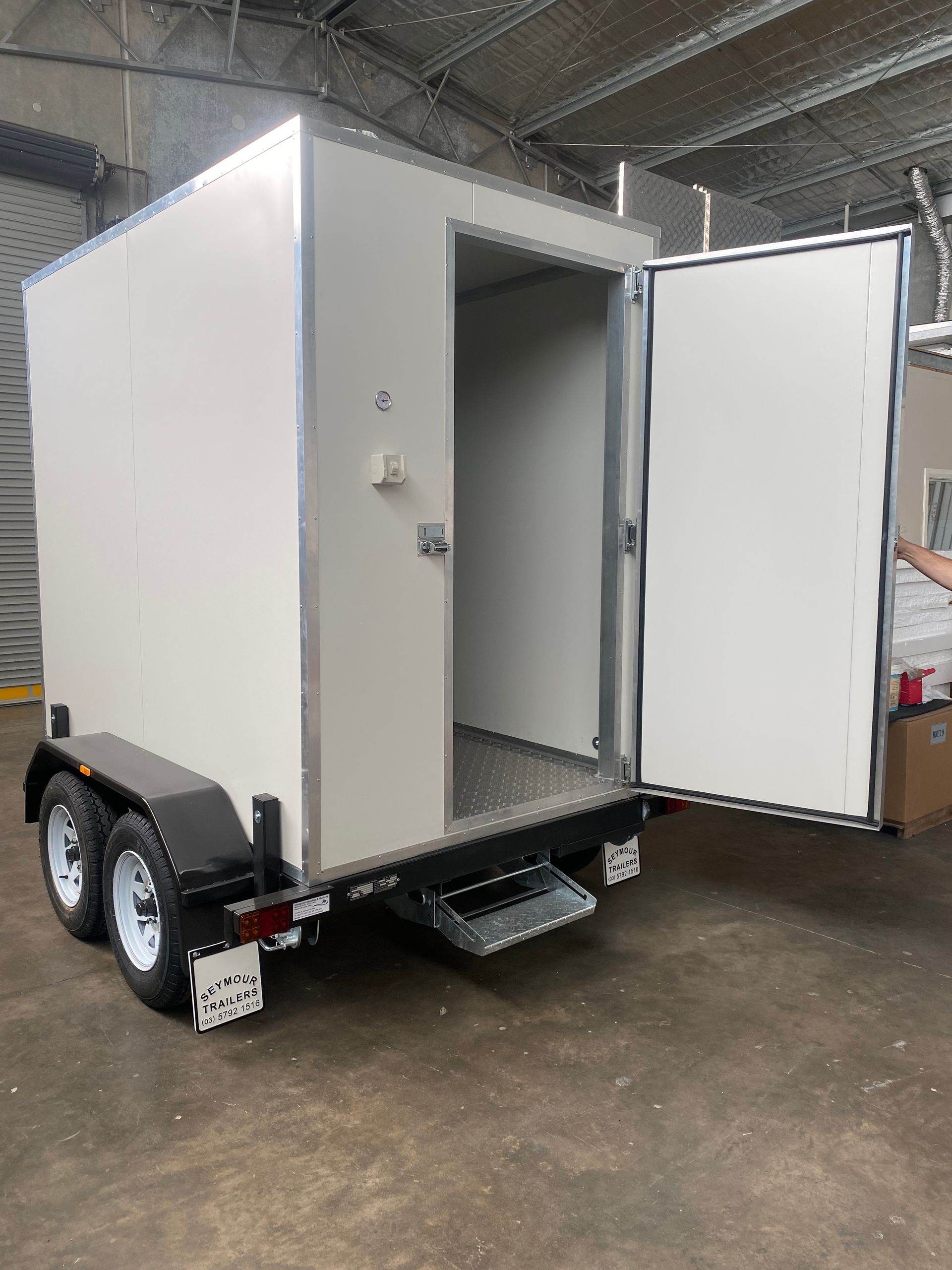 Inside view of portable coolrooms