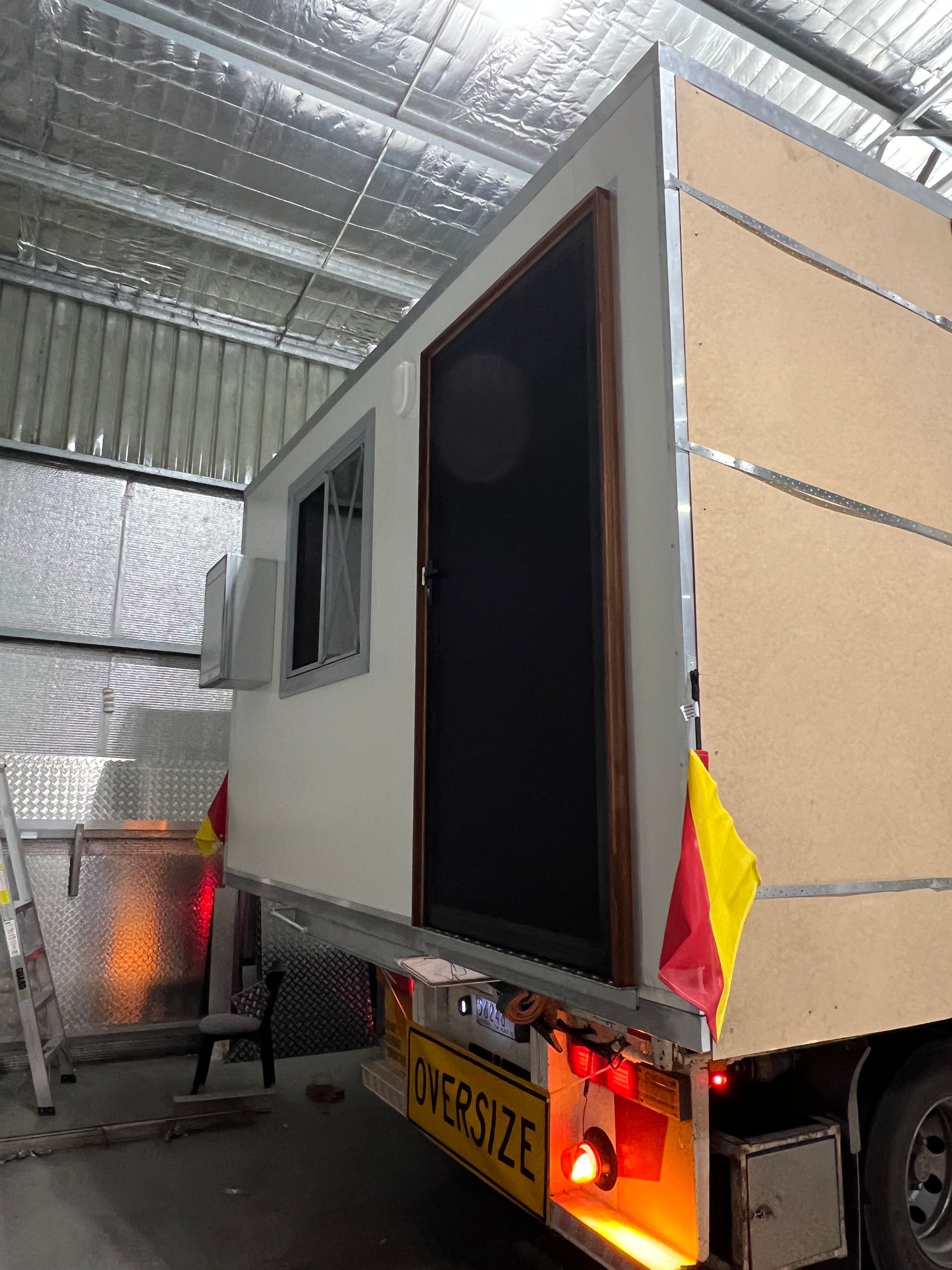 Tiny home portable building front door for portable coolrooms