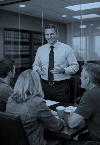 Person speaking at a podium with a microphone in a formal meeting room