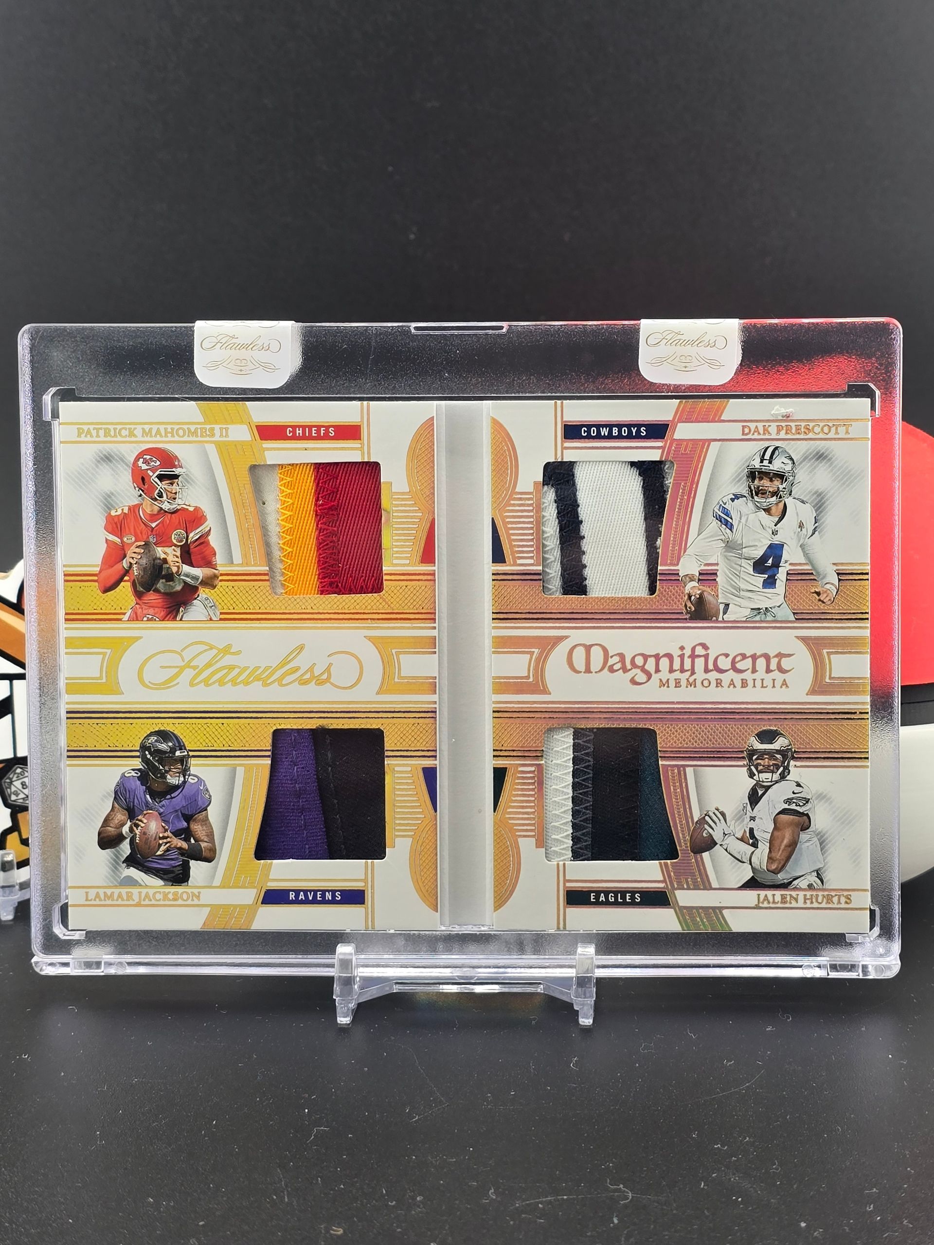 A football card with the word magnificent on it