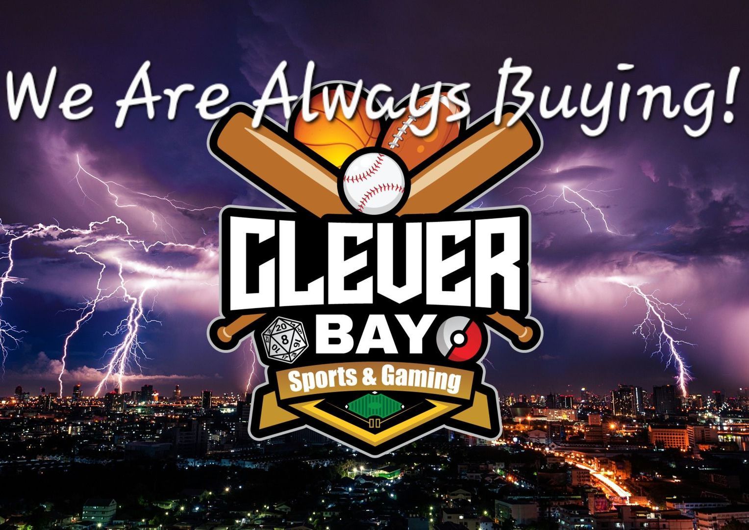 The logo for clever bay sports and gaming