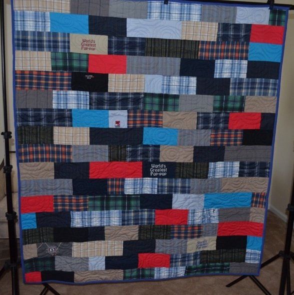 Quilt made with golf shorts