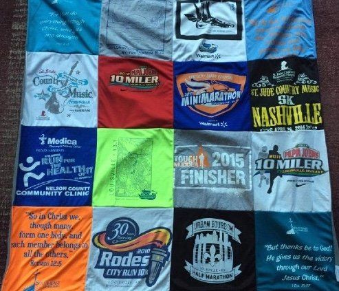 Louisville T-Shirt Quilt Throw Blanket