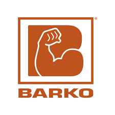 A logo for barko with a fist in a square.