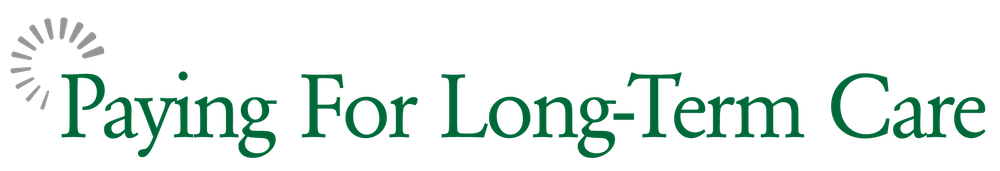 A logo for paying for long term care is shown