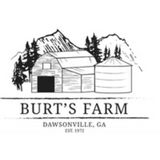 Burt's Farm logo: a barn, silo, mountains, and trees. Text reads 