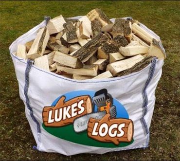 large bag full of logs