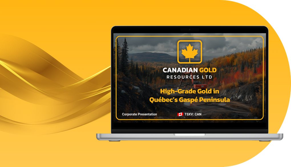 A laptop with a maple leaf on the screen is sitting on a yellow background.