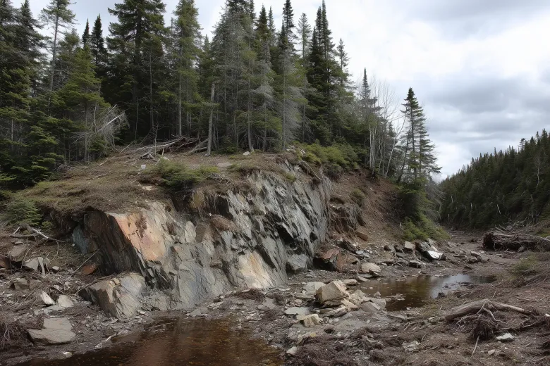A dirt road in the middle of a forest