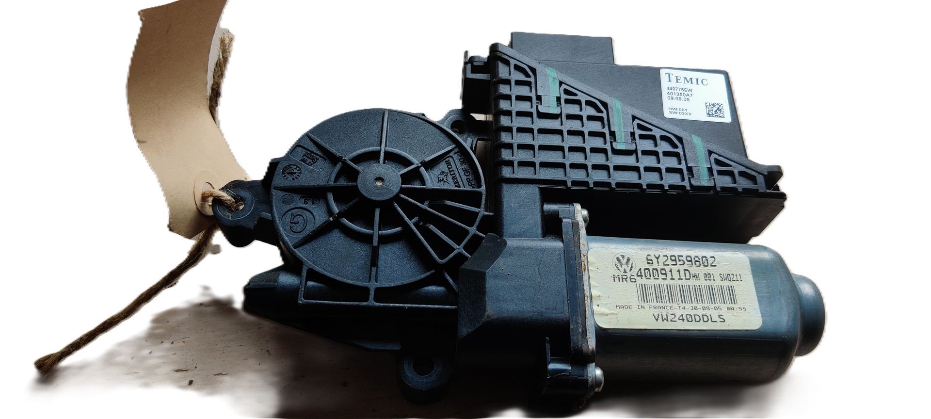 VW Polo ruitenwissermotor linksvoor.