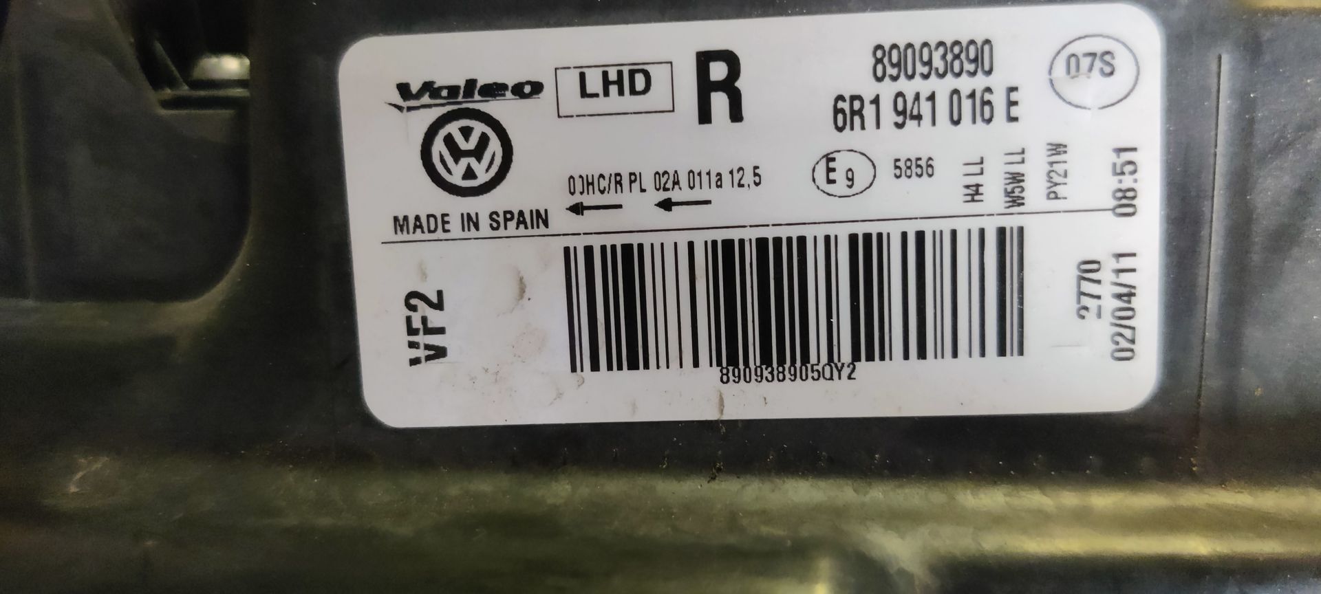 VW Polo koplamp rechts.