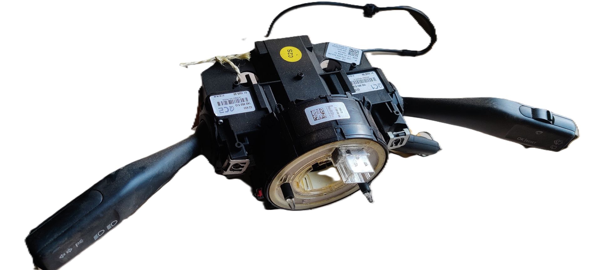 VW Golf 5 plus, contactslot met sleutel, richtingaanwijzer unit.