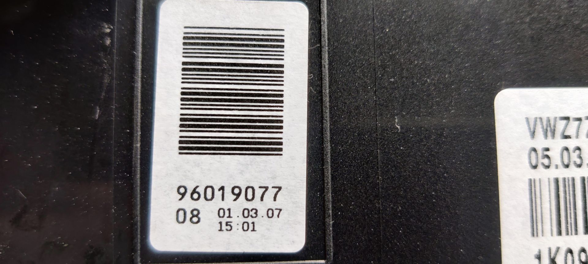 VW Golf 5 plus, dashboard tellerset.