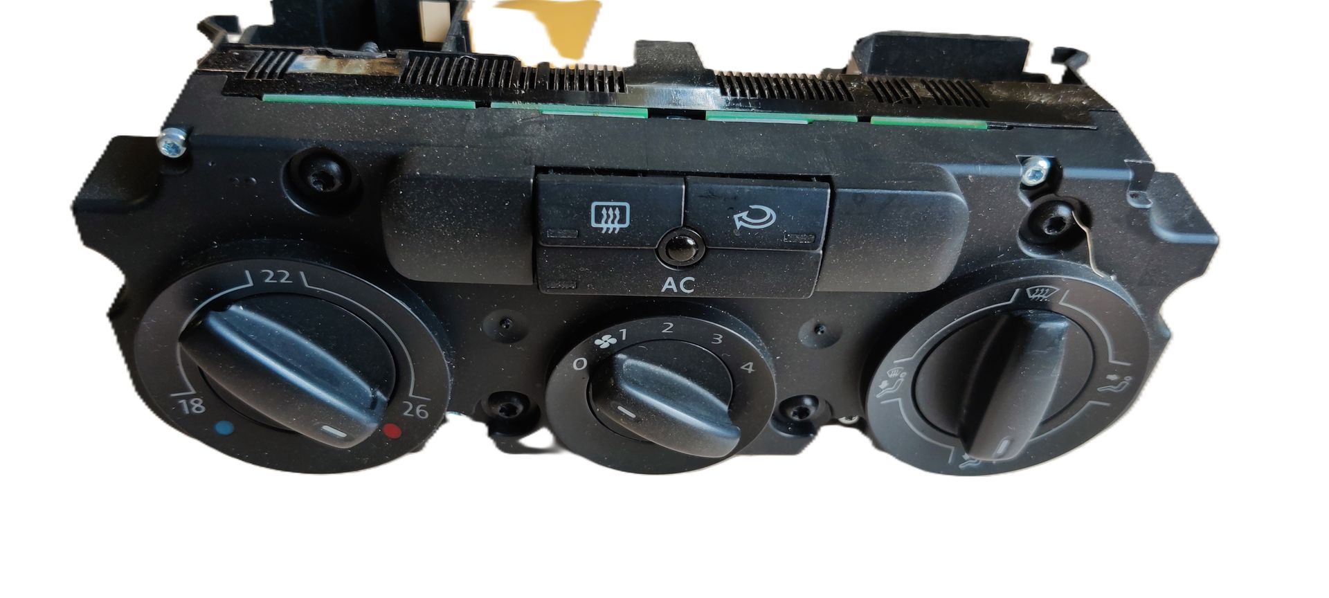 VW Golf 5 plus, temperatuur, airco en aanjager regelaar.