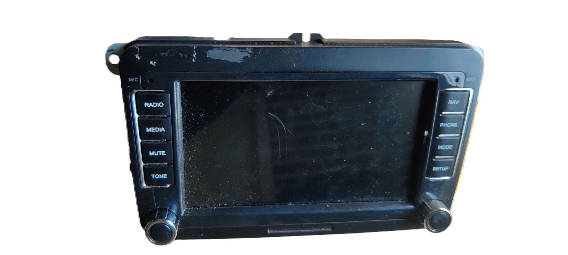 VW Golf 5 plus, inbouw navigatie.